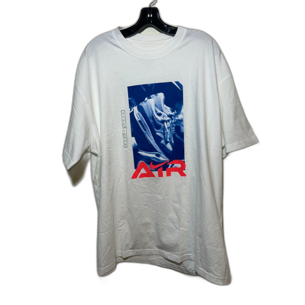 Nike Air Max Graphic T-Shirt Men's XL White Blue Red Loose Fit Cotton NWT